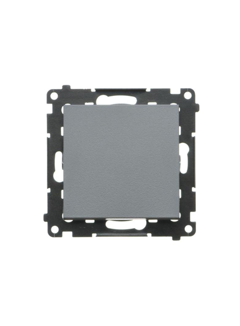 Simon 55 Przycisk zwierny pojedynczy zwierny bez piktogramu szybkozłączka Grafitowy mat