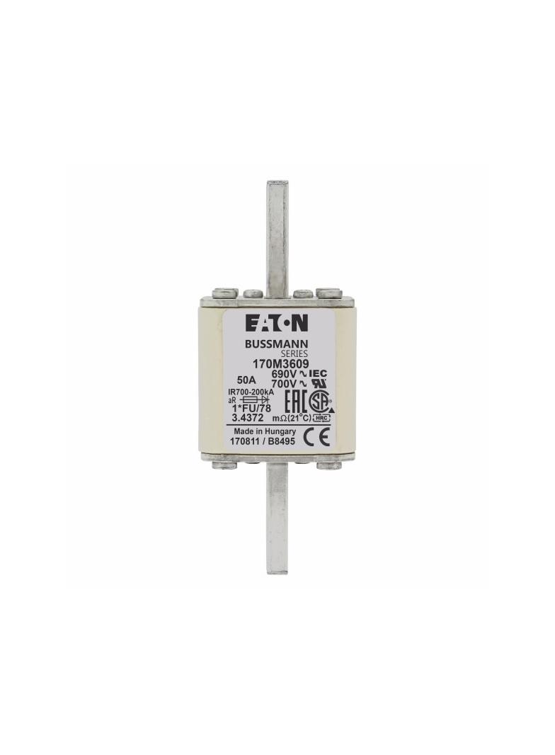 FUSE 50A 690V 1*FU/78 AR UC Wkładka szybka 50A AC 690V rozmiar 1 45x45x110 mm aR IE 170M3609 EATON