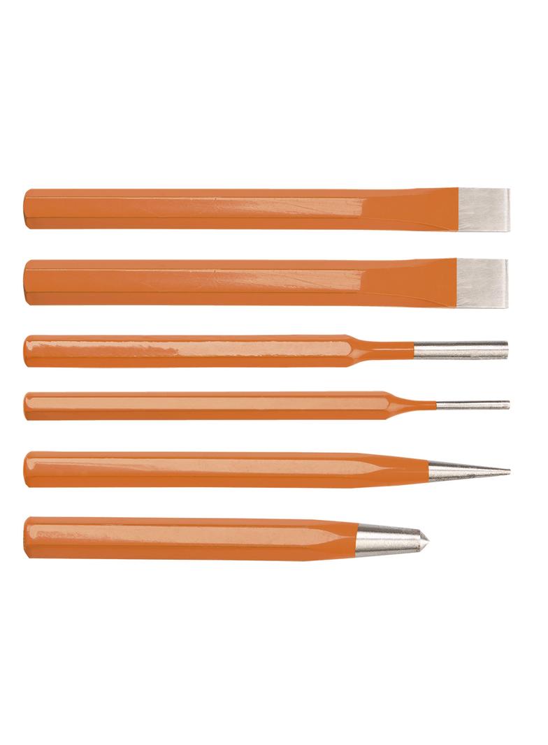 Zestaw wybijaków, przecinaków i punktaków, 6 szt.