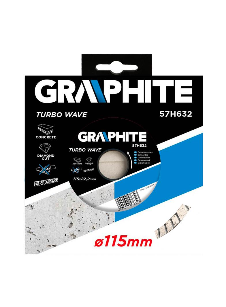 Tarcza diamentowa 115 x 22.2 mm, turbo wave