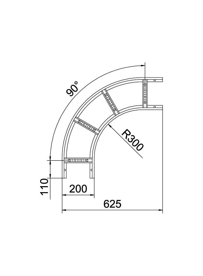 LB 90 1120 R3 FT Łuk 90°
