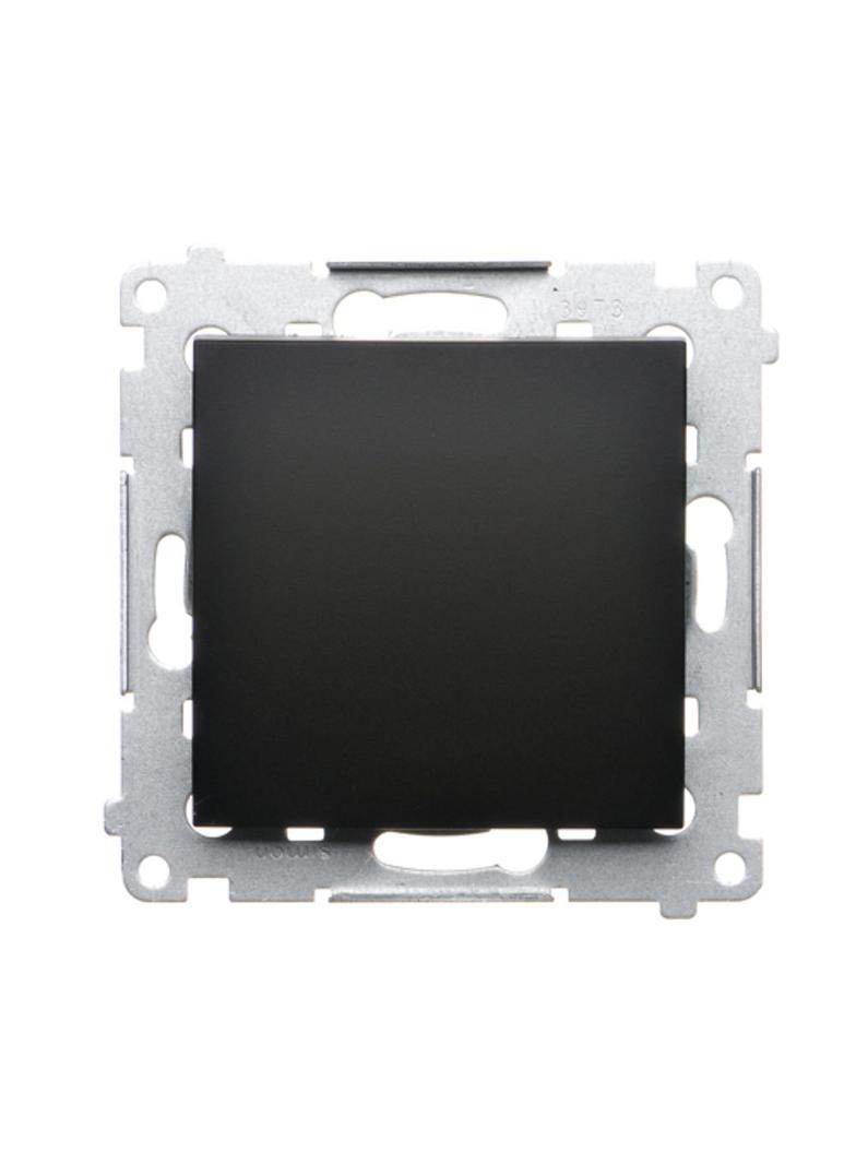 Simon 54 Przycisk pojedynczy rozwierny bez piktogramu 10A szybkozłączka czarny