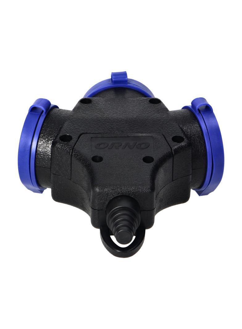 Rozgałęźnik bryzgoszczelny i odporny na uderzenia IP44 3x2P+Z (Schuko) 16A 230VAC OR-AE-13209(GS) OR