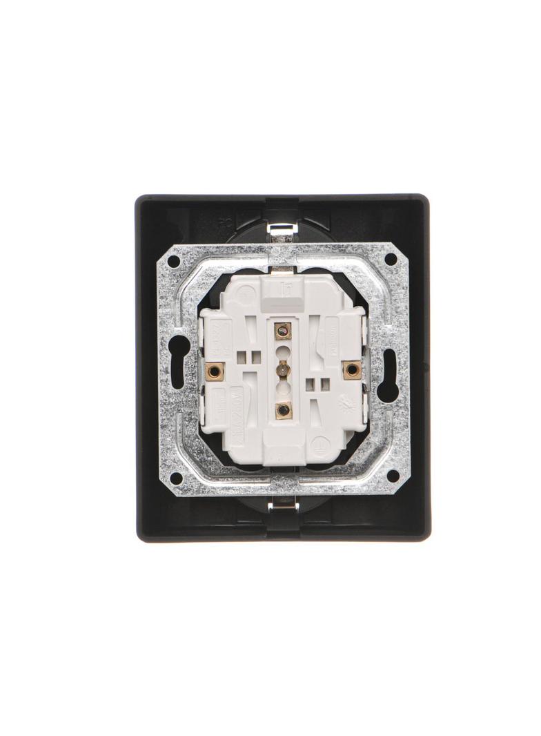 Simon 54 Gniazdo podwójne Schuko p/t z przesłonami wersja skandynawska 16A szybkozłączka czarny