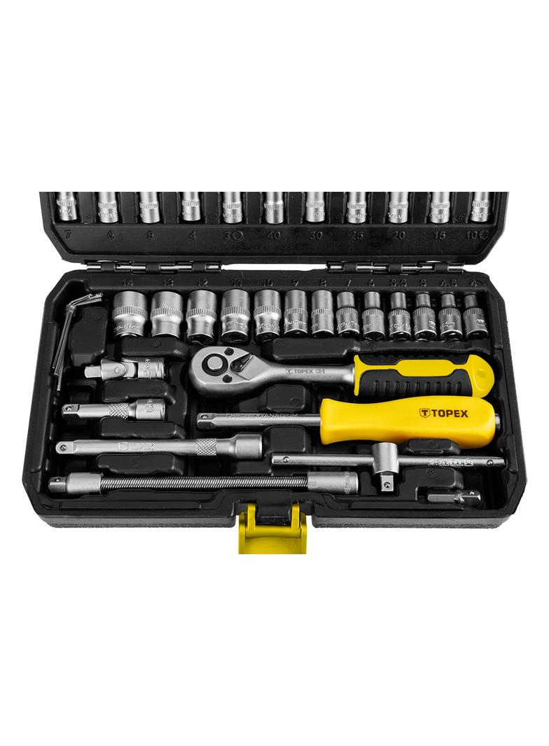 Klucze nasadowe 1/4", zestaw 46 szt.