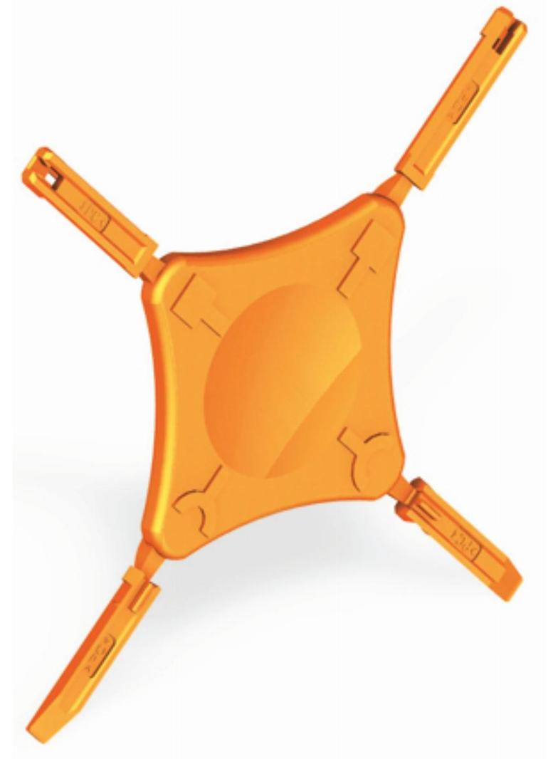 picoMAX podstawka z bolcami kod. pomarańczowa, raster 5mm i 7,5mm