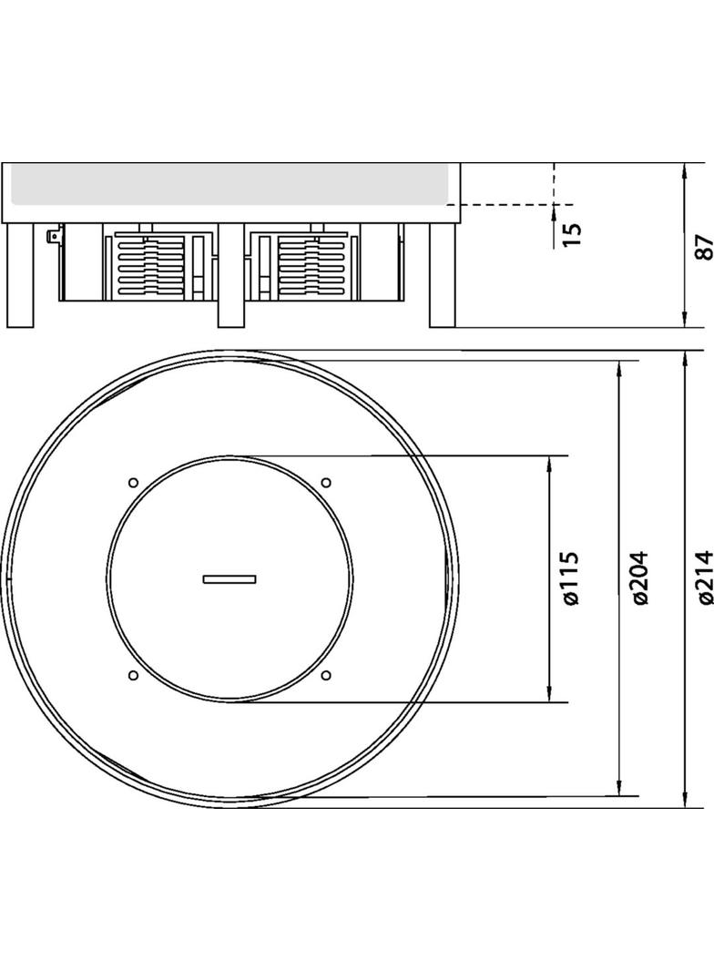 tehalit.VE-EE Pokrywa tubus IP54 20kN EKSR06 fi215 15mm stal nierdzewna