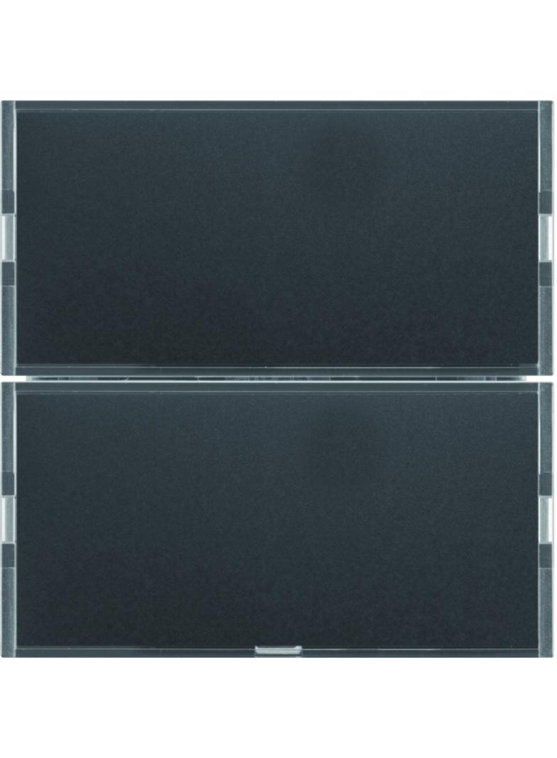 BERKER KNX e/s B.x Przycisk podwójny z polem opisowym z diodami LED RGB i czujnikiem temperatury antracyt. i aluminium 80162785 HAGER