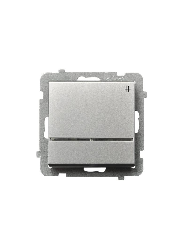 SONATA Łącznik krzyżowy z podświetleniem niebieskim - kolor srebro mat