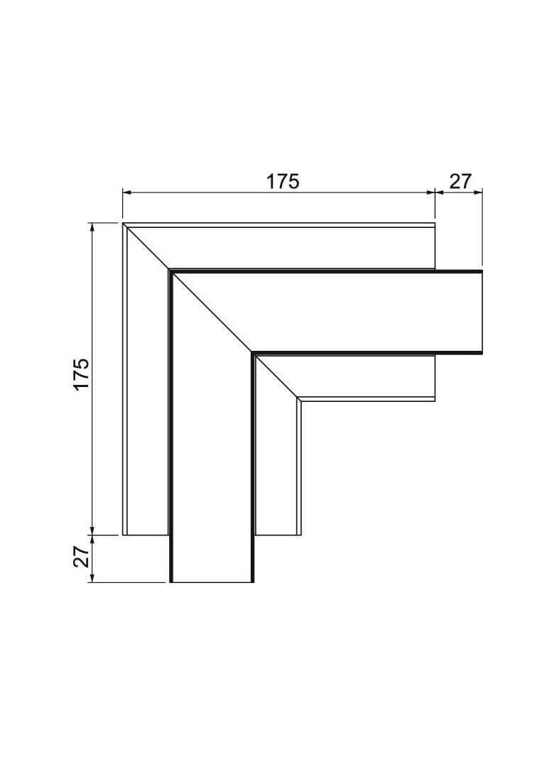 GA-FS53100EL, Naroże płaskie, stałe, Alu