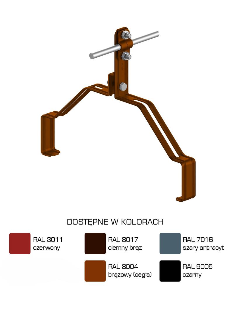 AN-151K/LA/-N Uchwyt gąsior.prof. Z-śruba WZÓR 15 H=10 cm /LA/