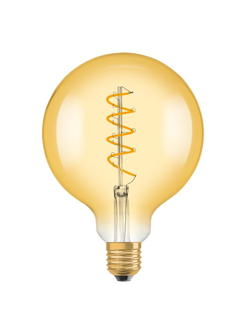 Żarówka LED Vintage 1906 LED CL GLOBE125 FIL GOLD 27 non-dim 5W/820 E27 4058075092136 LEDVANCE