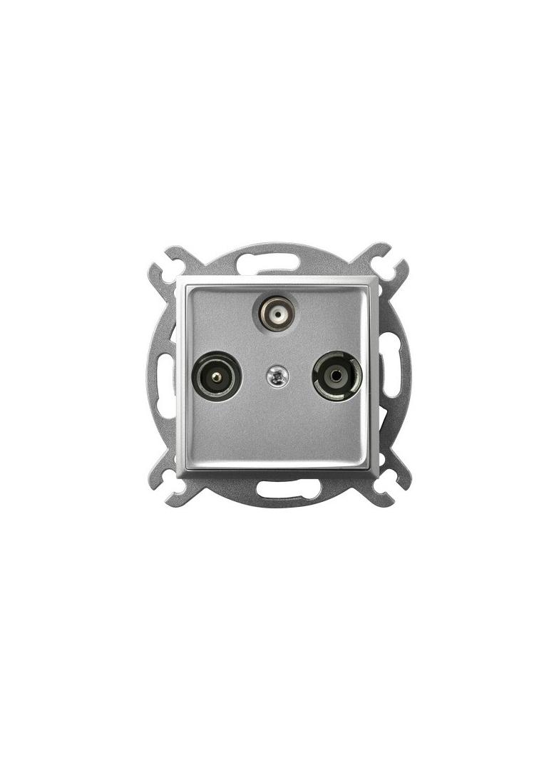 ARIA Gniazdo RTV-SAT końcowe - kolor srebro