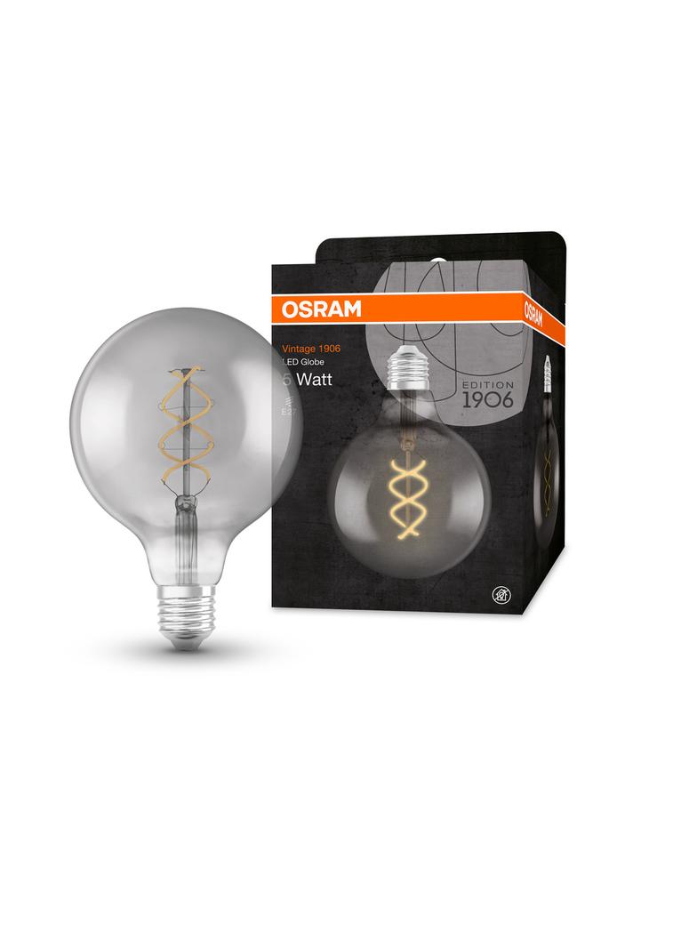 Lampa LED Vintage 1906 CL GLOBE125 Filament szkło przezroczyste SMOKE 15 non-dim 5W 818 E27