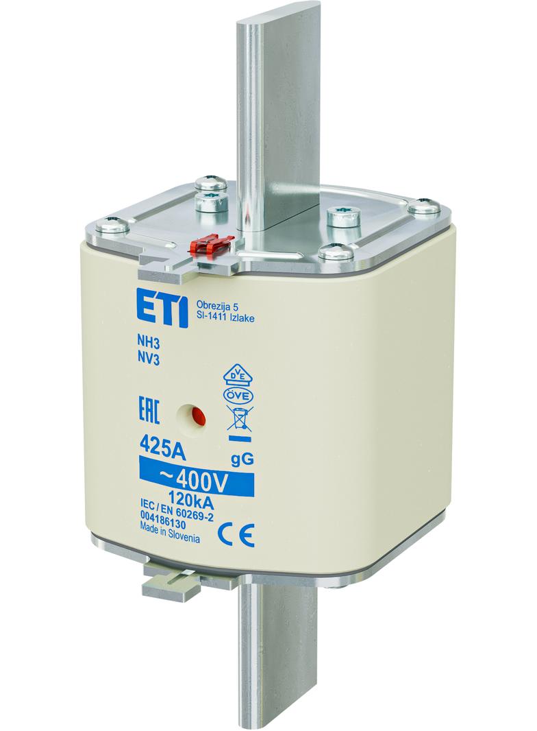 Wkładka topikowa NH zwłoczna KOMBI NH3 gG 425A 400V 004186130 ETI