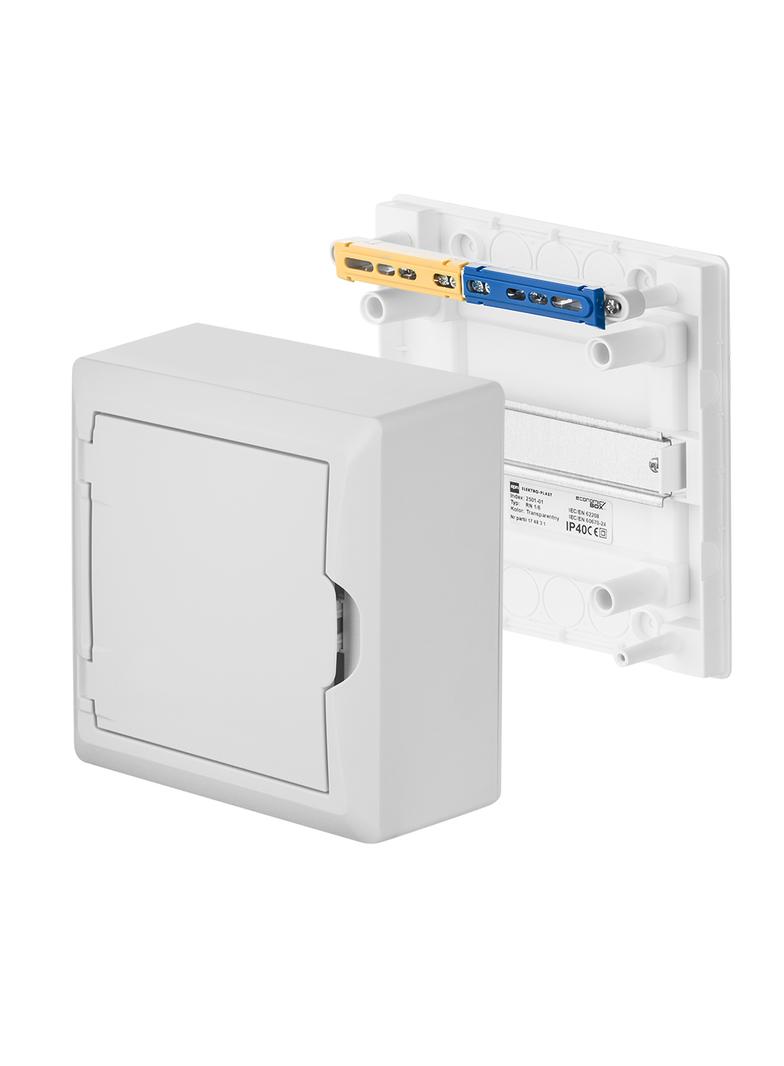 ECONOMIC BOX RN 1/6 drzwi białe (N+PE) IP 40