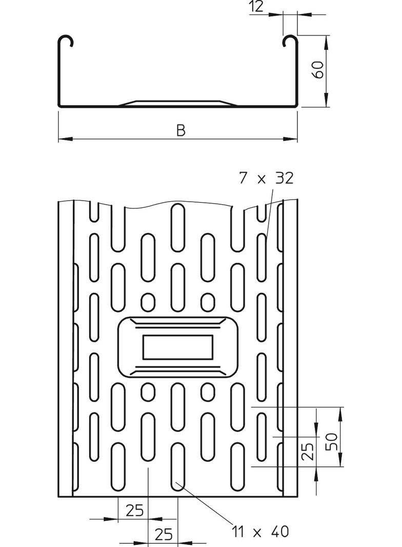 KORYTKO KAB.DKS 1,0MM 60X100 FT