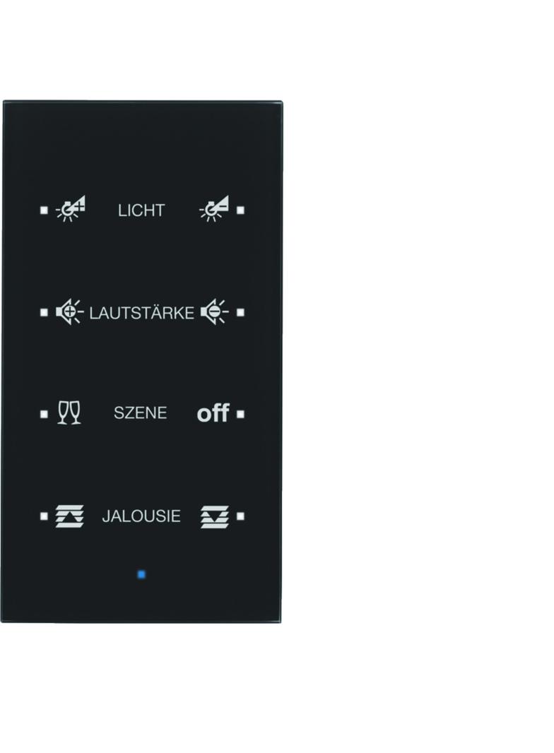 BERKER KNX TS Sensor dotykowy poczwórny konfigurowalny szkło czarne 75144935 HAGER