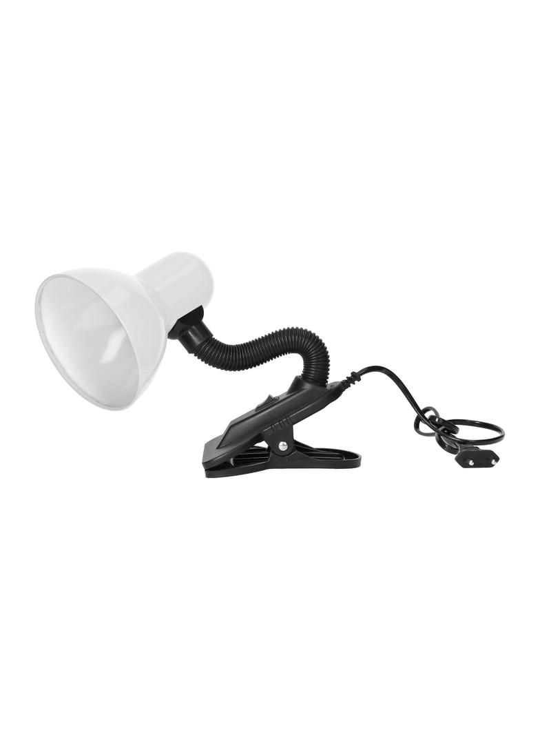 LATSA, lampa biurkowa z klipsem, 40W, E27, stal + tworzywo, biała DL-3/W ORNO