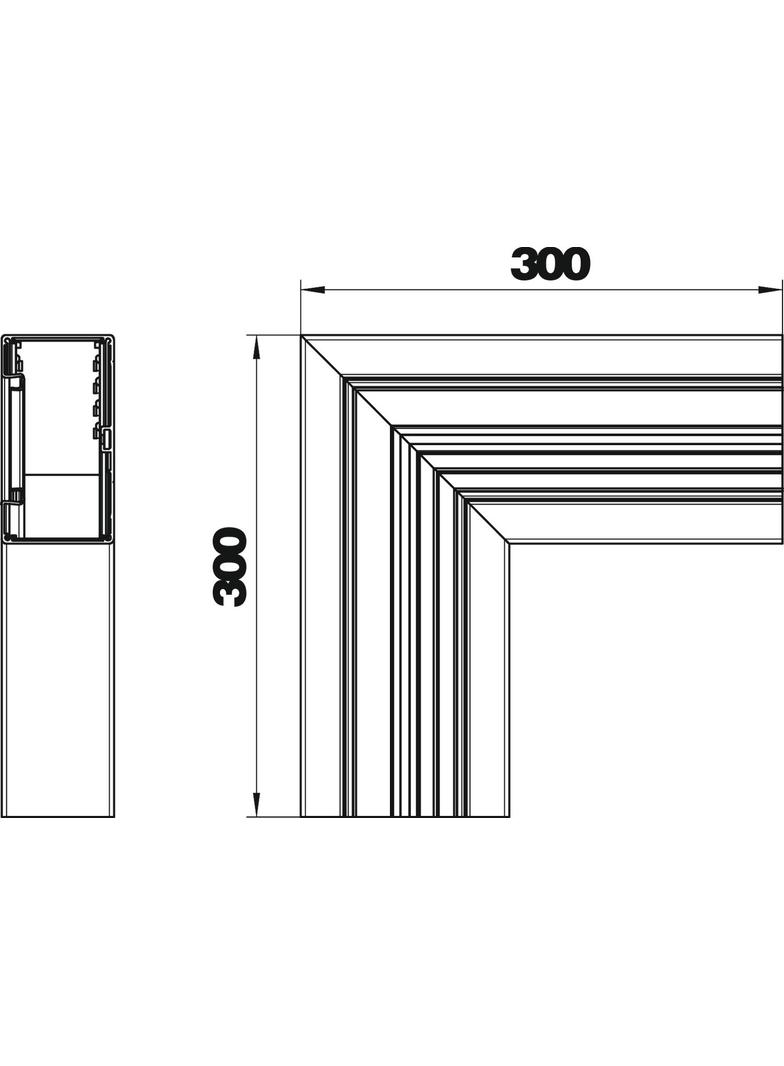 GA-SF70130RW, Naroże płaskie symetryczne