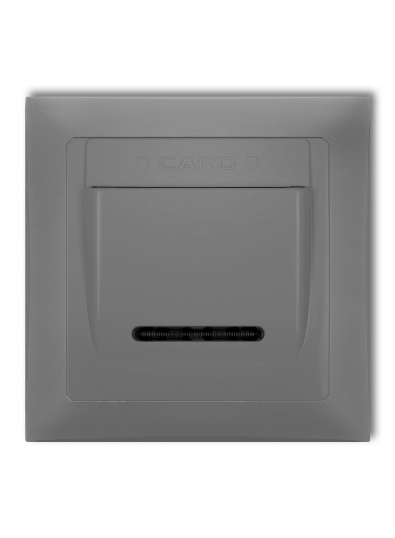 DECO Łącznik hotelowy z ramką uniwersalną pojedynczą z tworzywa DECO Soft szary mat