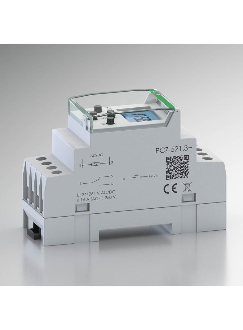 Zegar sterujący programowalny tygodniowy, 1-kanałowy - programowalny przez NFC, z podświetleniem