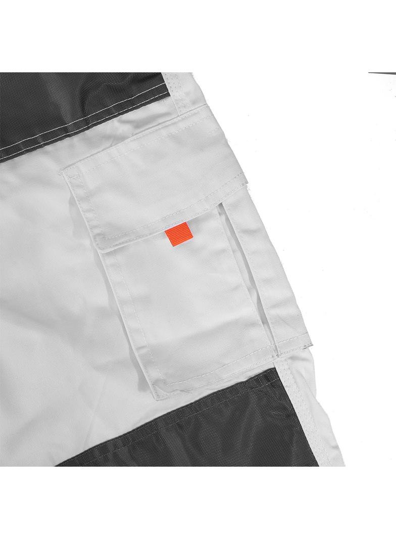 Spodnie robocze na szelkach, białe, HD, rozmiar XXL/58