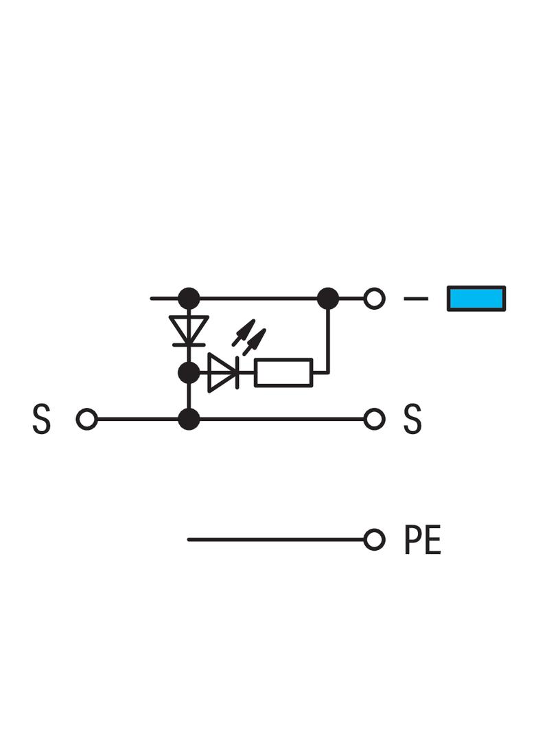 Złączka do elementów wykonawczych z PE, LED i diodą tłumiącą 24V DC /50szt./ 280-572/281-420 WAGO