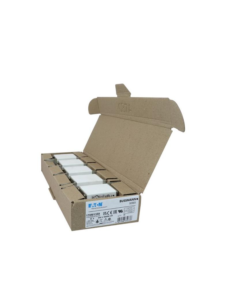 10A 690V IEC gR 000/80 SQ.BODY IND. FUSE Wkładka szybka 10A AC 690V DIN 000 21x40x100 mm, 170M1358 E