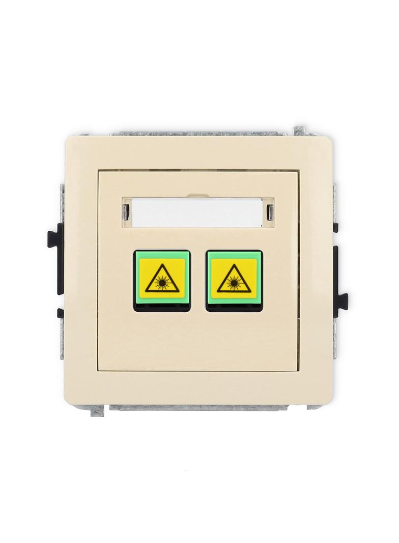 DECO Mechanizm gniazda światłowodowego/optycznego podwójnego beżowy