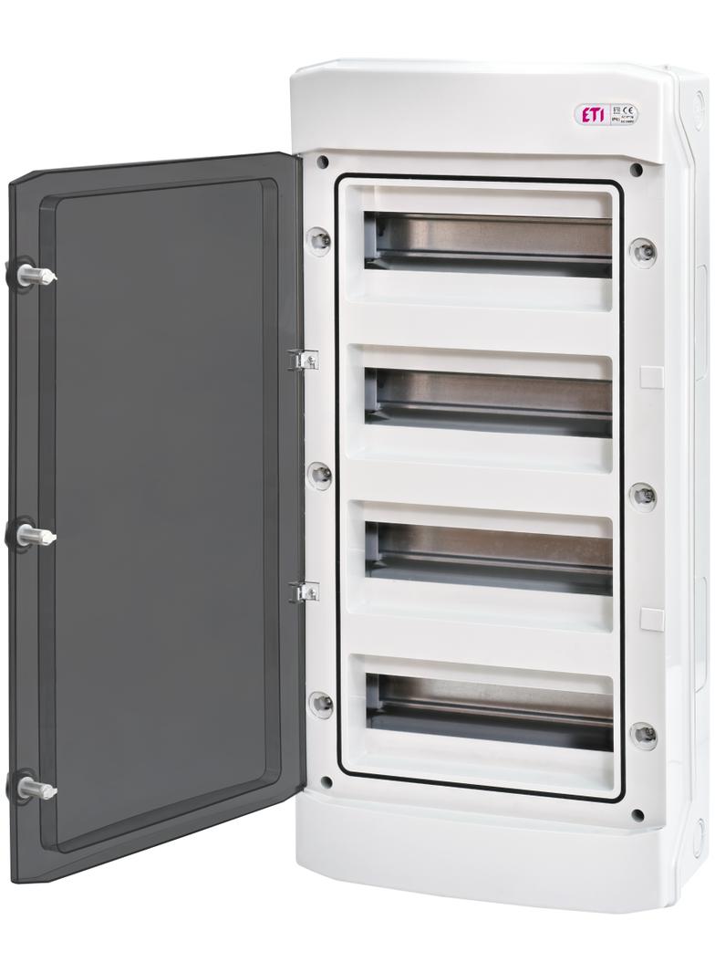 Rozdzielnica natynkowa 4x12 IP65 drzwi transparentne ECH-48PT-s 001100306 ETI
