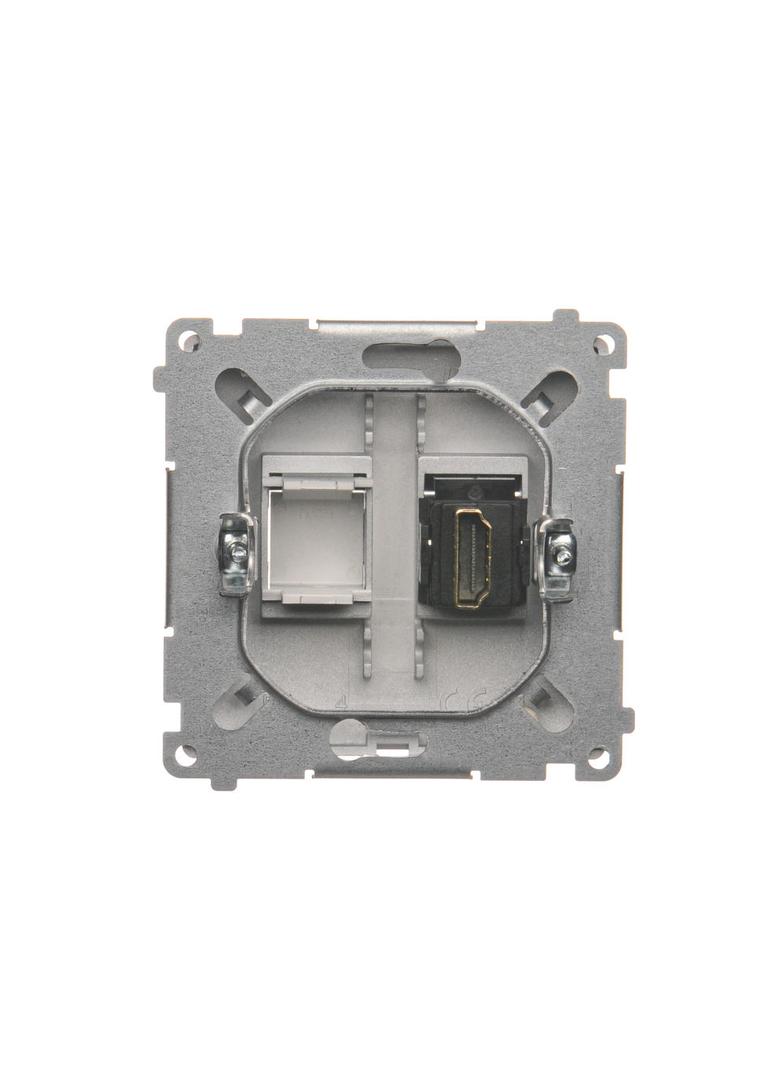 Simon Basic Gniazdo HDMI pojedyncze srebrny mat BMGHDMI.01/43 KONTAKT