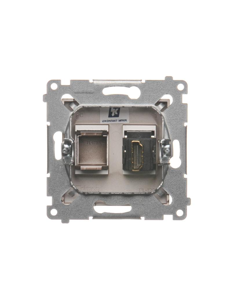 Simon 54 Gniazdo HDMI brąz mat