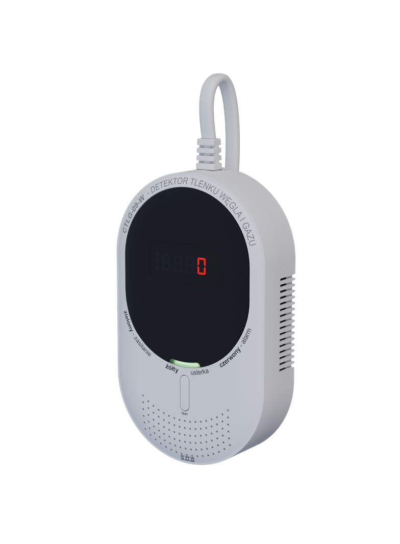 Detektor tlenku węgla i gazu z wifi CTLG-09-W F&F