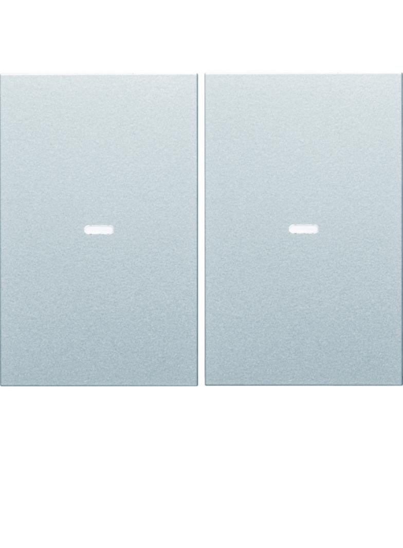 BERKER KNX e/s K.x Klawisze z soczewką do modułu przycisku podwójnego aluminium mat lakierowana. 80960371 HAGER