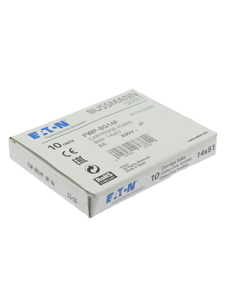 8AMP 690V AC gR 14X51mm FUSE W/O STRIKER Wkładka szybka 8A AC 690V 14x51 gR IEC UL FWP-8G14F EATON
