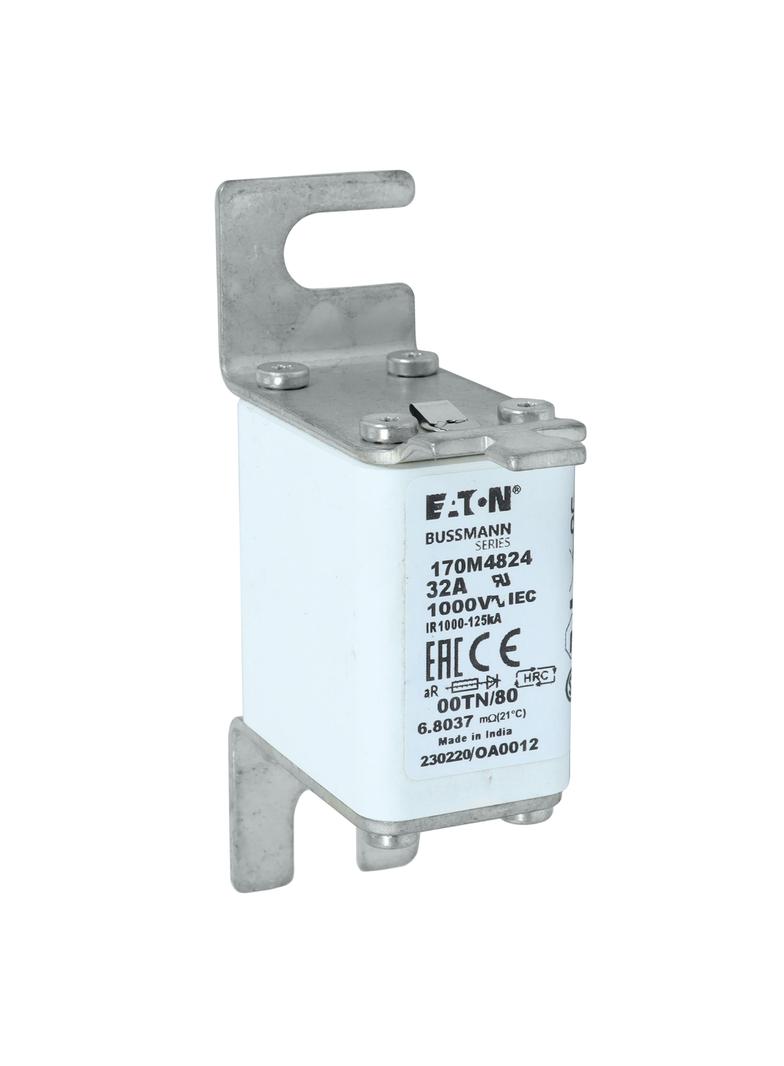 32A 1000V 00TN/80 aR INDICATOR FUSE Wkładka szybka 32A AC 1000V rozmiar 00 30x47x98 mm aR D 170M4824
