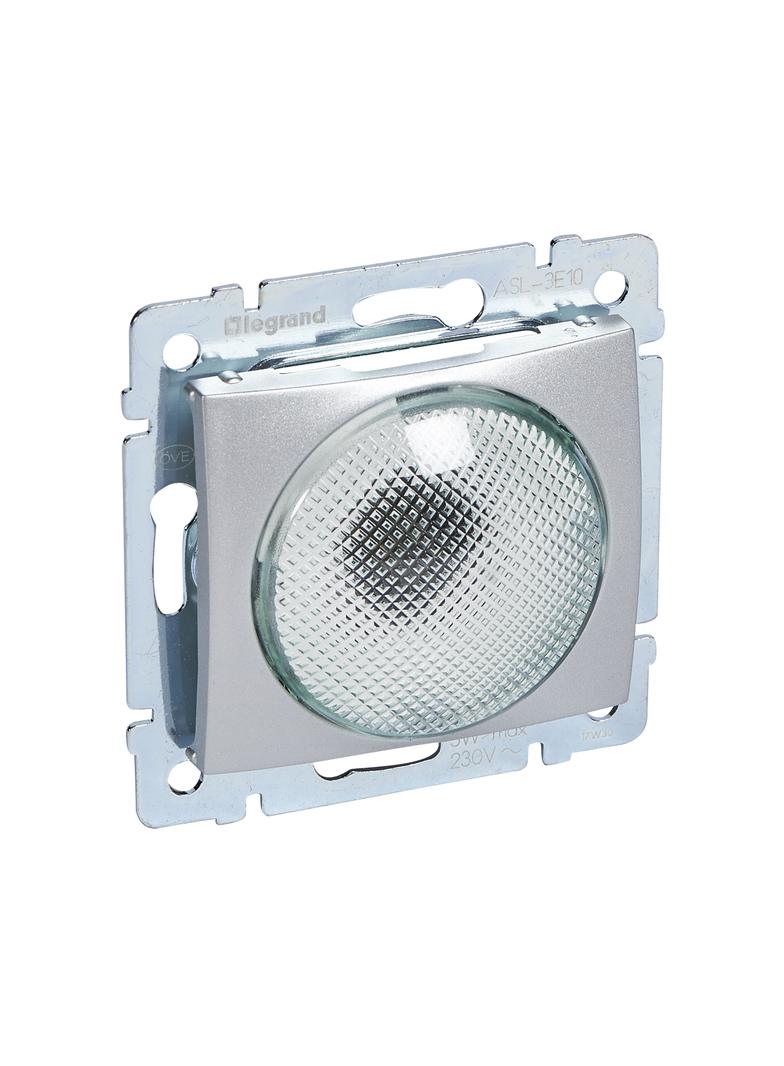 VALENA SYGNALIZATOR - KLOSZ TRANSPARENTNY ALUMINIUM, Legrand