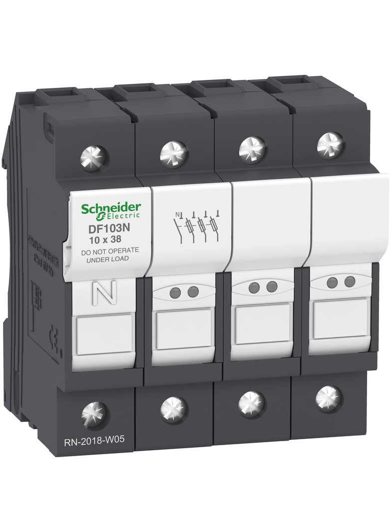 Podstawa bezpiecznikowa 10x38mm 32A 3P+N DF103N Schneider