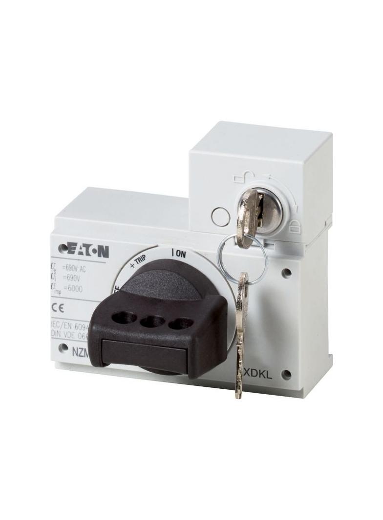 NZM1-XDKL Rękojeść obrotowa NZM1 czarno-szara z zamkiem i kluczykiem 172536 EATON