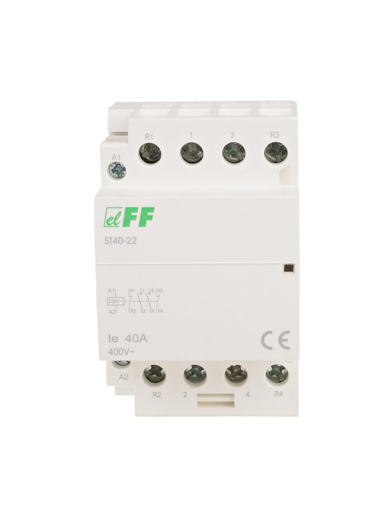 Stycznik modułowy, montaż na szynie, styki 2NC+2NO, 40A