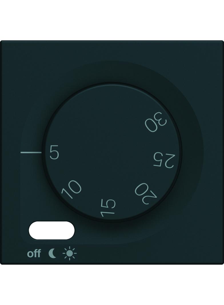 gallery Płytka czołowa do regulatora temperatury czarny 2M