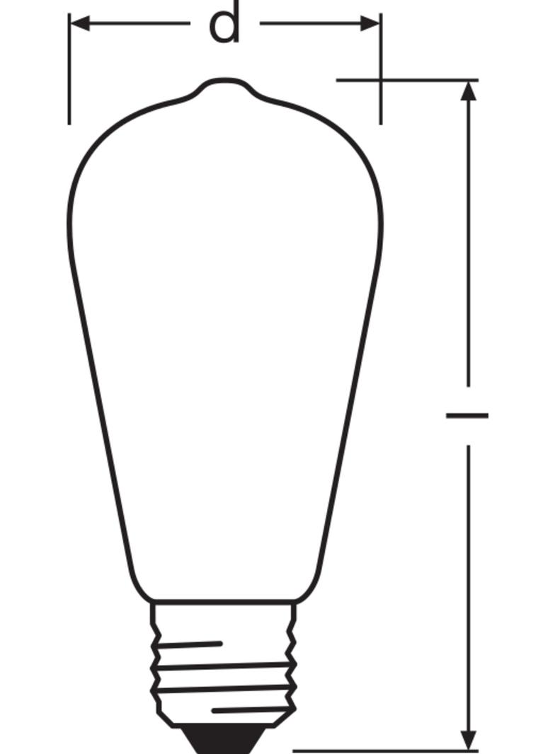 Lampa LED, klasyczny kształt bańki Edison 4W 827 230V plastik E27