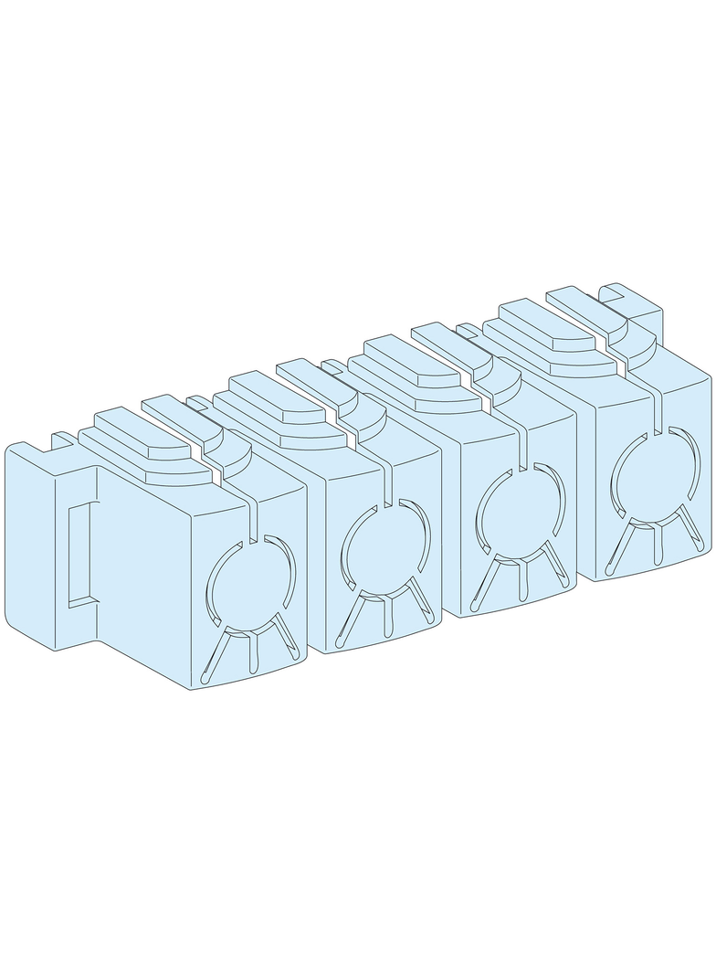 Rozdzielnice PrismaSet, komplet 8 osłon do szyn Powerclip