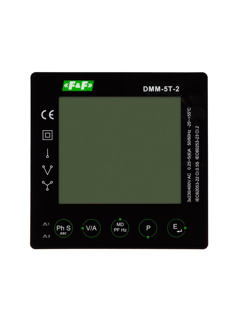 Multimetr panelowy z komunikacją Modbus RTU MID DMM-5T-2 F&F
