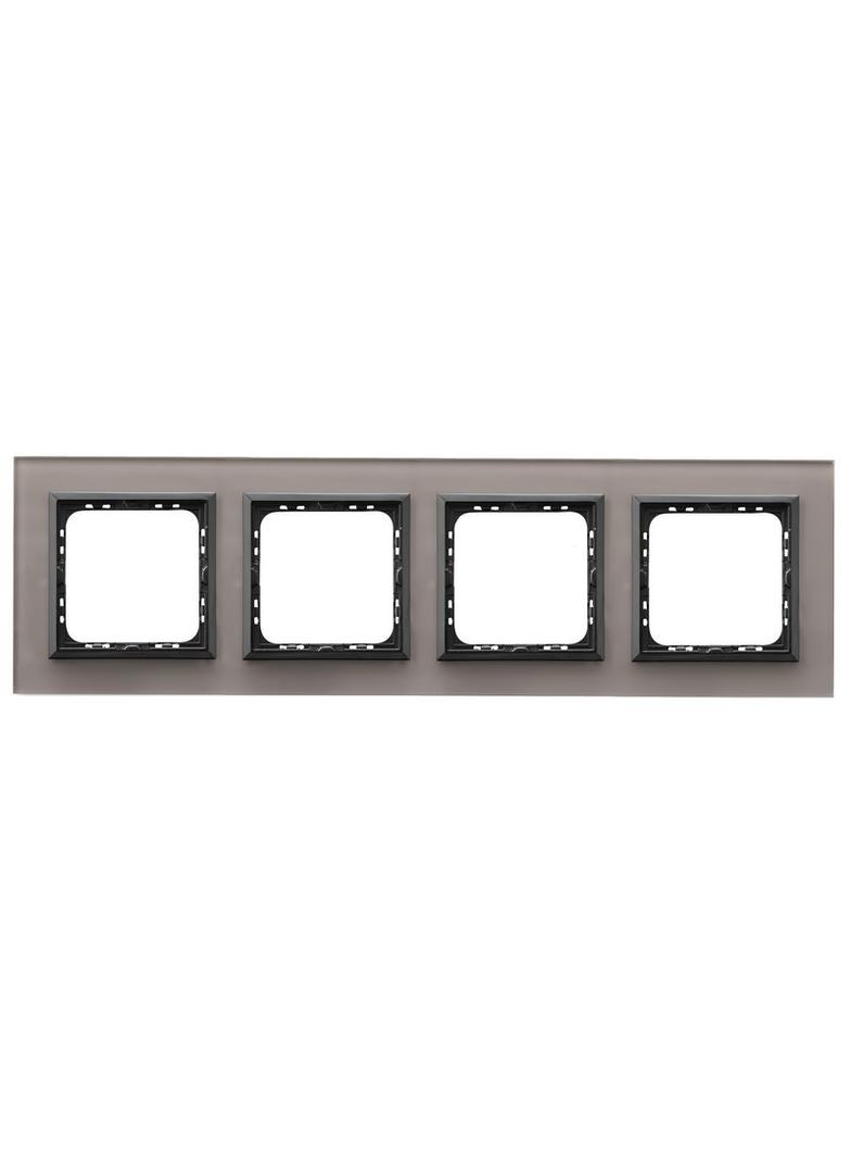 SONATA Ramka poczwórna - kolor szare szkło