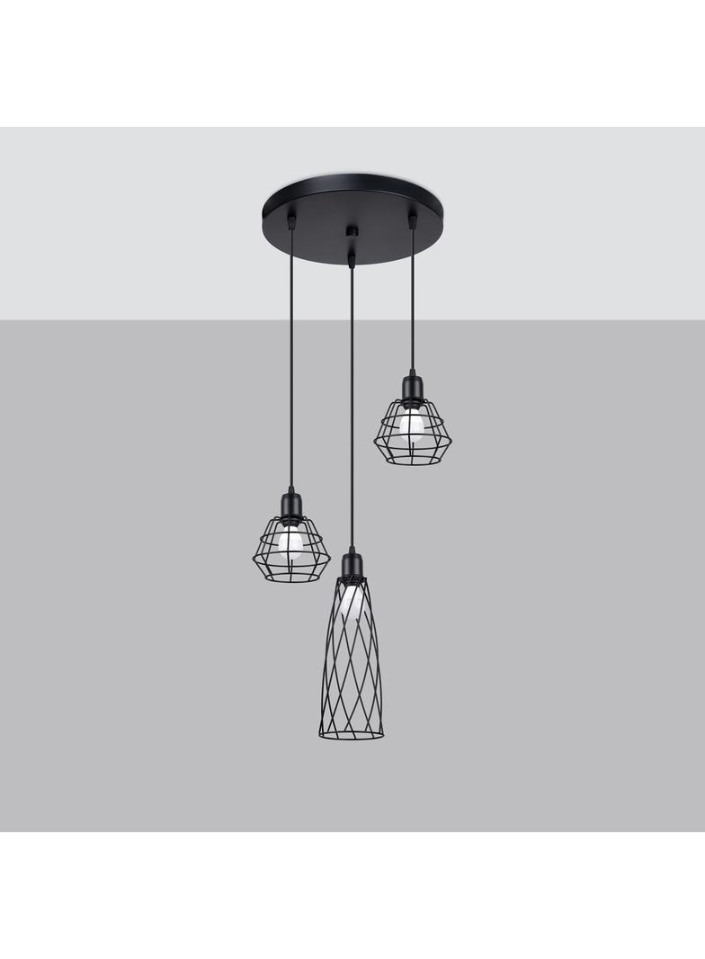 Sollux Lampa wisząca SUBA 3P czarna SL.1166