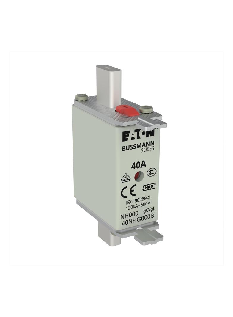 NH FUSE 40A 500V GG/GL SIZE 000 Wkładka NH000 40A 500V GL/GG podwójny wskaźnik 40NHG000B EATON