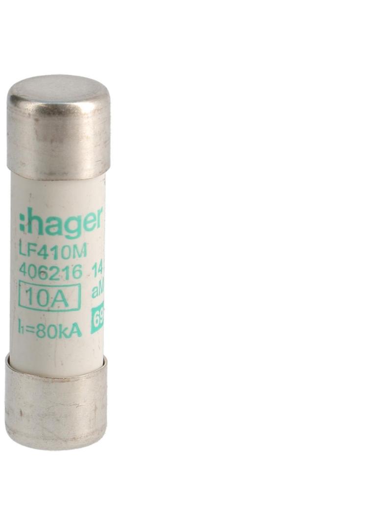 Wkładka bezpiecznikowa cylindryczna CH-14 14x51mm aM 10A 500VAC LF410M HAGER