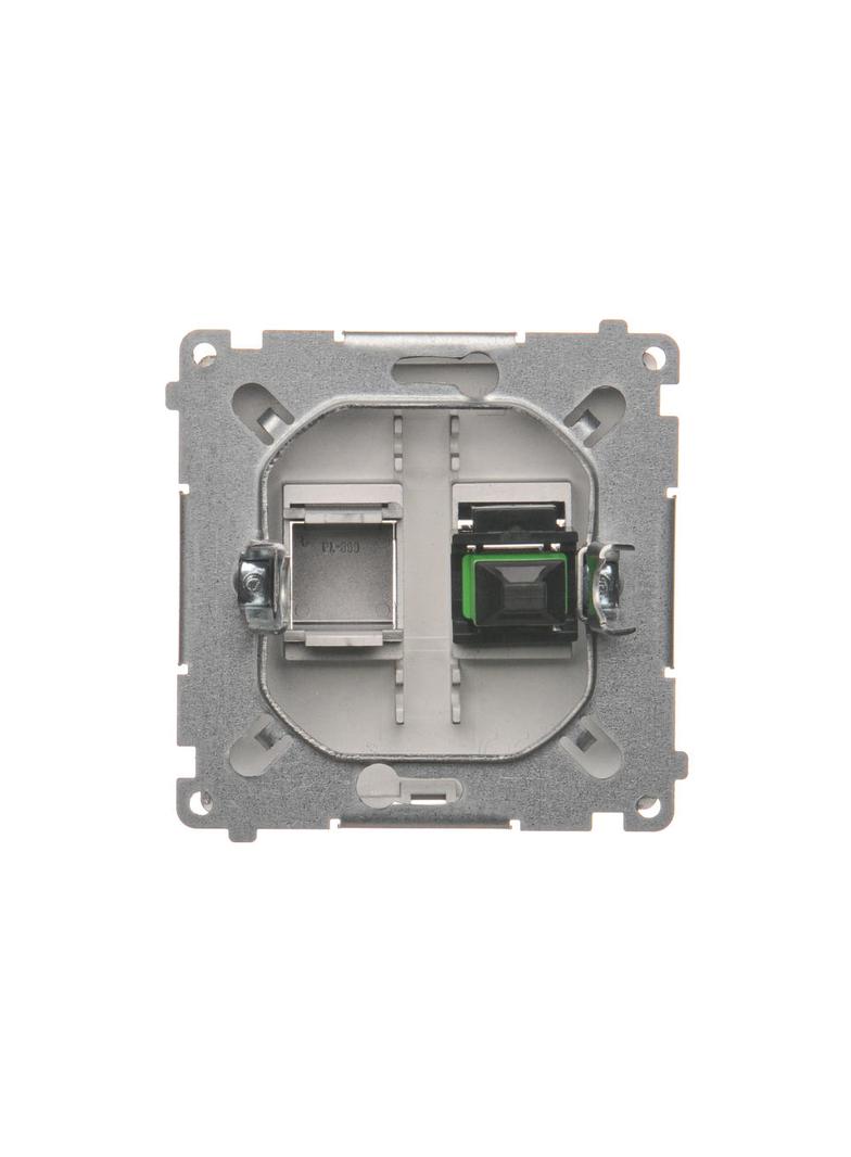 Simon Basic Gniazdo światłowodowe / optyczne pojedyncze SC/APC stal inox BMGS1.01/21 KONTAKT